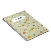 Farbenfrohe Pilzmuster - Individuelle Name Notizblock (Rechte Seite)