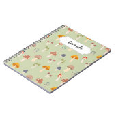 Farbenfrohe Pilzmuster - Individuelle Name Notizblock (Linke Seite)