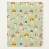 Farbenfrohe Pilzmuster - Individuelle Name Planer (Rückseite)