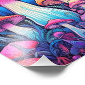 Farbenfrohe Pilzpilze | Starke Herausforderung Fotodruck (Ecke)