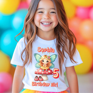Farbenfrohe Pilzschmetterlinge Geburtstag T-Shirt