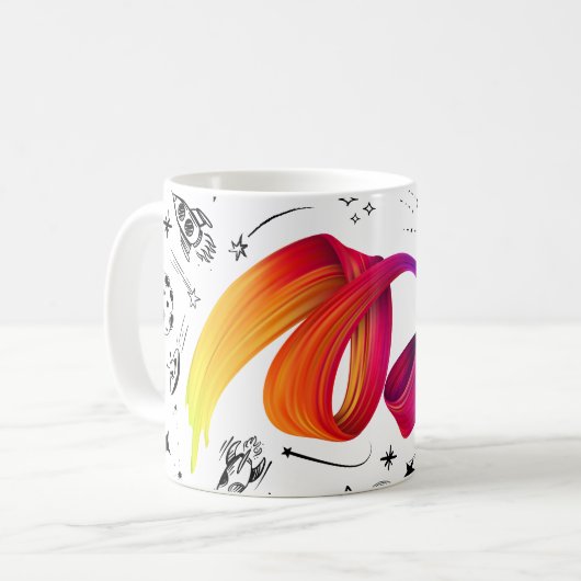 Farbenfrohe Pinakothek Züst Kaffeetasse (Vorderseite Links)