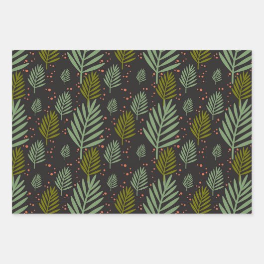 Farbenfrohe Pine Tree Blätter Weihnachtsgeschenk (Vorderseite 3)