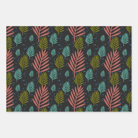 Farbenfrohe Pine Tree Blätter Weihnachtsgeschenk (Vorderseite 2)