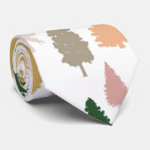 Farbenfrohe Pine Tree Muster Krawatte (Gerollt)