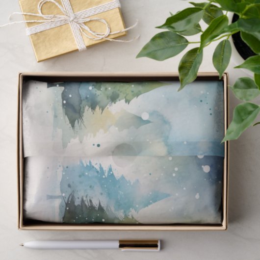 Farbenfrohe Pine Trees Weihnachten Seidenpapier (Geschenk)