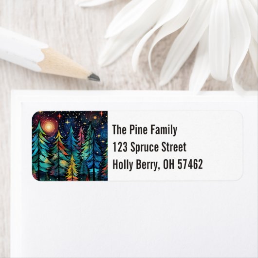 Farbenfrohe Pines am Sternenhimmel (Insitu)