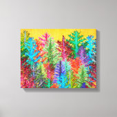 Farbenfrohe Pinienbäume Wrapped Canvas Leinwanddruck (Vorderseite)