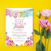 Farbenfrohe Pink Baby Dusche Mexican Fiesta Einladung