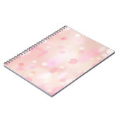 Farbenfrohe Pink Pastel Bokeh-Notebook Notizblock (Linke Seite)