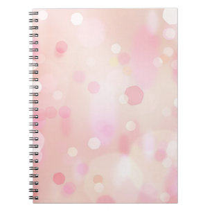 Farbenfrohe Pink Pastel Bokeh-Notebook Notizblock