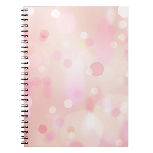 Farbenfrohe Pink Pastel Bokeh-Notebook Notizblock (Vorderseite)