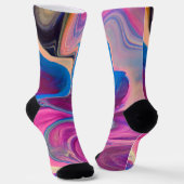 Farbenfrohe Pinks Marmorstil Crazy Socken (Gewinkelt)