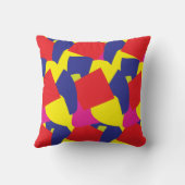 Farbenfrohe Pinsel Abstrakte Kunst Kissen (Rückseite)