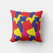 Farbenfrohe Pinsel Abstrakte Kunst Kissen (Vorderseite)