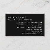 Farbenfrohe Pinsel Makeup Artist Cosmety Beauty Visitenkarte (Rückseite)