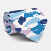 Farbenfrohe Pinselstriche Abstraktes Muster Krawatte (Gerollt)