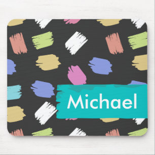 Farbenfrohe Pinselstriche bei Personalisierten Sch Mousepad