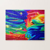 Farbenfrohe Pinselstriche Blended Jigsaw Puzzle (Horizontal)
