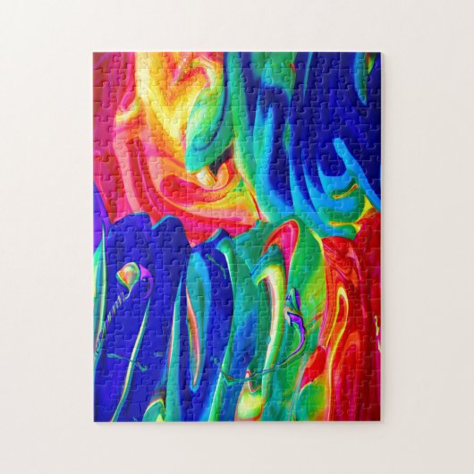 Farbenfrohe Pinselstriche Blended Jigsaw Puzzle (Vertikal)