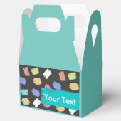 Farbenfrohe Pinselstriche für schwarzen benutzerde Geschenkschachtel (Geöffnet)