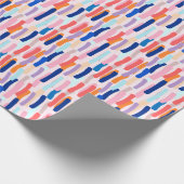 Farbenfrohe Pinselstriche Geschenkpapier (Ecke)