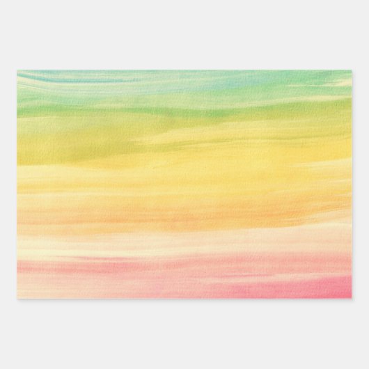 Farbenfrohe Pinselstriche Geschenkpapier Set (Vorderseite 3)