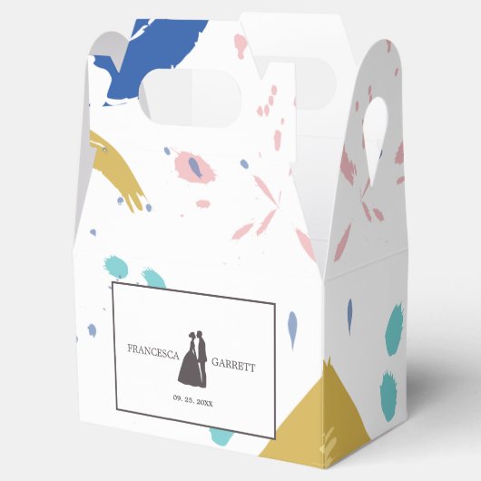 Farbenfrohe Pinselstriche Geschenkschachtel (Geöffnet)