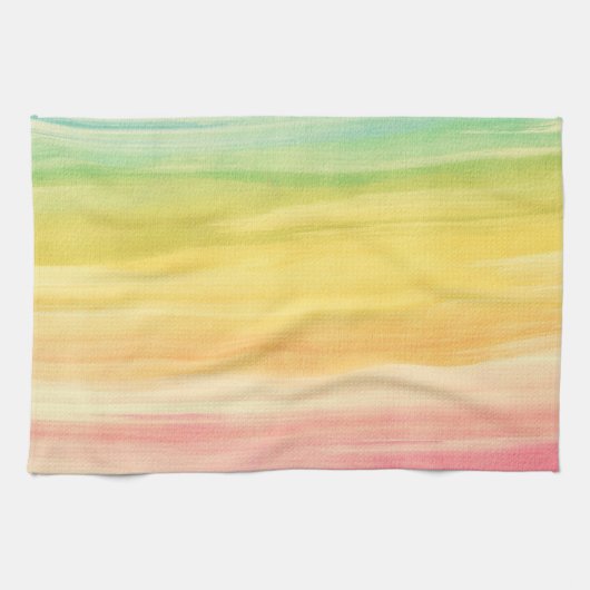 Farbenfrohe Pinselstriche Geschirrtuch (Horizontal)