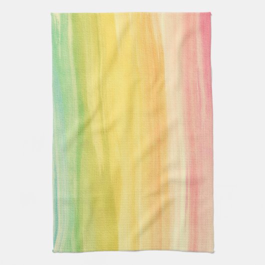 Farbenfrohe Pinselstriche Geschirrtuch (Vertikal)