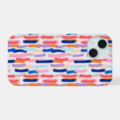 Farbenfrohe Pinselstriche iPhone 15 Hülle (Rückseite (Horizontal))