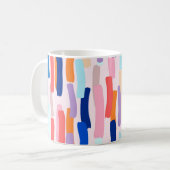 Farbenfrohe Pinselstriche Kaffeetasse (Vorderseite Links)