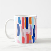 Farbenfrohe Pinselstriche Kaffeetasse (Links)