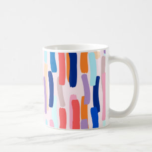 Farbenfrohe Pinselstriche Kaffeetasse