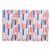 Farbenfrohe Pinselstriche Kissenbezug (Rückseite-Links)