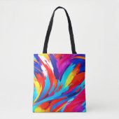 Farbenfrohe Pinselstriche Kunst Tasche (Vorderseite)