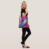 Farbenfrohe Pinselstriche Kunst Tasche (Am Model)