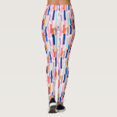 Farbenfrohe Pinselstriche Leggings (Rückseite)