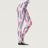Farbenfrohe Pinselstriche Leggings (Rechts)