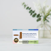 Farbenfrohe Pinselstriche - Malerservice Visitenkarte (Stehend Vorderseite)