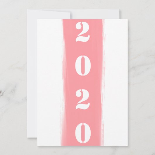 Farbenfrohe Pinselstriche Modern Happy New Year Ca Einladung (Rückseite)