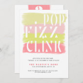 Farbenfrohe Pinselstriche Modern New Year Partys C Einladung (Vorne/Hinten)