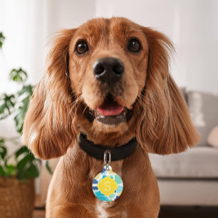 Farbenfrohe Pinselstriche Monogram Tiermarke