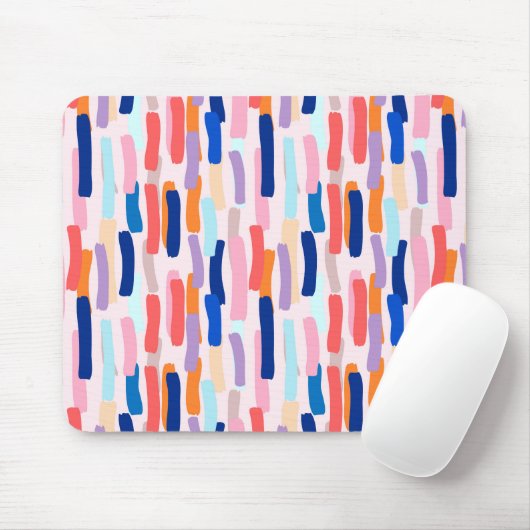 Farbenfrohe Pinselstriche Mousepad (Mit Mouse)
