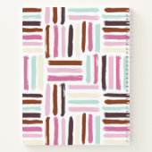 Farbenfrohe Pinselstriche Muster Notizblock (Rückseite)