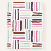 Farbenfrohe Pinselstriche Muster Notizblock (Vorderseite)