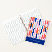 Farbenfrohe Pinselstriche Notizblock (Innenseite)