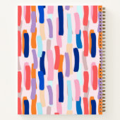 Farbenfrohe Pinselstriche Notizblock (Rückseite)