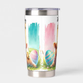 Farbenfrohe Pinselstriche Osterhochland Kuh 20oz Thermobecher (Links)