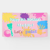 Farbenfrohe Pinselstriche Party-Banner - Klein Banner (Horizontal)